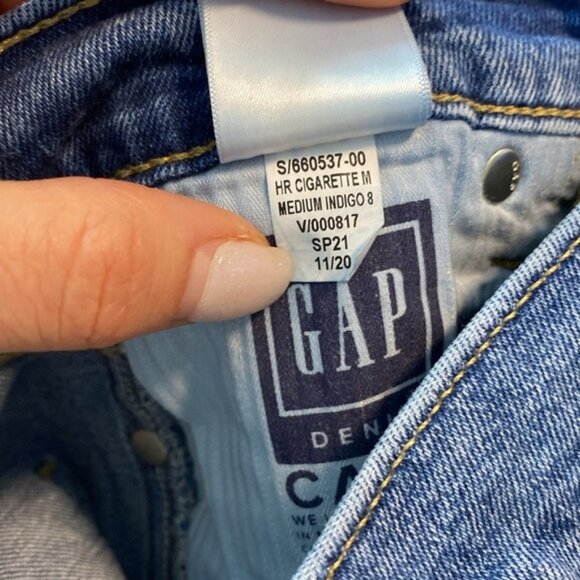 GAP Cigarette High Rise Blue Jeans25 - Picture 7 of 7